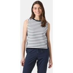 Helly Hansen Women's Capri Summer Top White L - White Navy Blue - Female