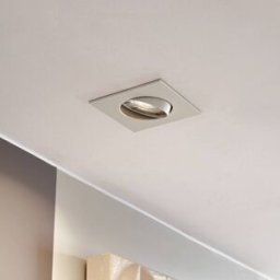 PRIOS Fibur recessed light, beige, 9 cm, GU10, set of 10 PRIOS, dimmable, Cream / amber, Living / Dining Room, metal, Modern, Spotlight Recessed