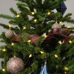 Gold Glitter Star Fairy Lights - 390cm Material: Christmas