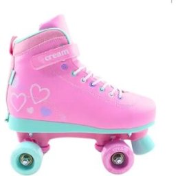 Cream Skates CREAM Scoop Hearts Adjustable Kids Roller Skates (Pink) - Pink;Teal - Size: 2.5-5 EU