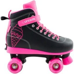 Cream Skates CREAM Scoop Vivid Adjustable Kids Roller Skates (Black/Pink) - Pink;Black - Size: 12.5C-2 EU