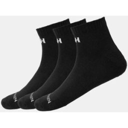 Helly Hansen Unisex 3 Pack Quarter Length Socks Black 45-47 - Black - Unisex