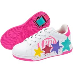 Breezy Rollers Breezy Star Splash Pink Roller Shoes - White;Pink - Size: 1 EU