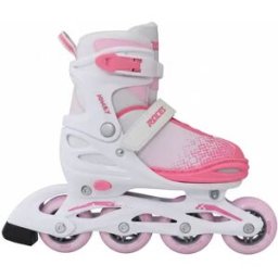 Roces Jokey X Girls Inline Skates (White/Pink) - White;Pink - Size: 12C-1 EU
