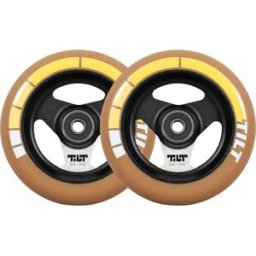 Tilt Stage I Wide Stunt Scooter Wheels 2-Pack (120mm - Gold Stripe) - Black;Gold