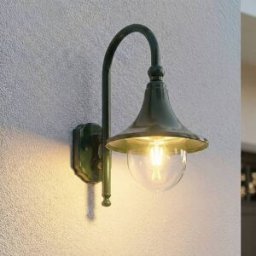 Outdoor Wall Light Daphne Lindby, dimmable, Green, Aluminium, Antique, Outdoor Wall Light