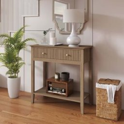 2 Drawer Console / Dressing Table - Hales Pale Wood Range Material: Furniture/Furniture Ranges/Hales Range/Hales Pale Wood Range