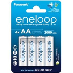 Panasonic Eneloop AA 2000mAh Rechargeable Batteries 4 Pack