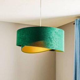 Pendant Light Vivien Maco Design, dimmable, Green, Living / Dining Room, Textile / fabric / silk, Modern, Ceiling Light