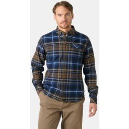 Helly Hansen Men's Classic Check Long Sleaves Flannel Shirt Blue XL - Dark Blue S - Male