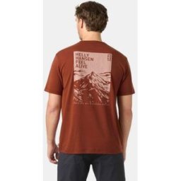 Helly Hansen Men's Skog Recycled Graphic T-Shirt Orange M - Iron Oxide Orange - Male