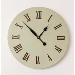 Large Metal Sage Green & Brown Detailed Wall Clock - 60cm x 60cm Material: Home Decor & Accessories/Clocks