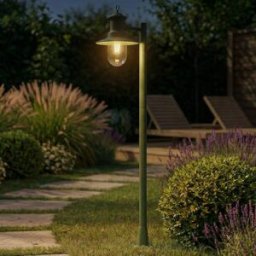 Pathway Light Eloretta Lindby, dimmable, Green, metal, Country House / Rustic, Outdoor lights