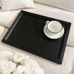 In Stock - Soho Black Oak Veneer Sofa Table