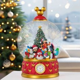 Christmas Snow Globe LED Light Up Glitter Disney | Peanuts Xmas Decoration - Disney