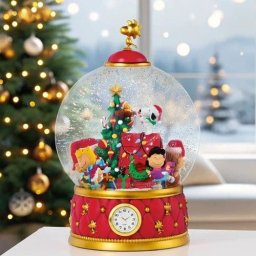 Christmas Snow Globe LED Light Up Glitter Disney | Peanuts Xmas Decoration - Peanuts