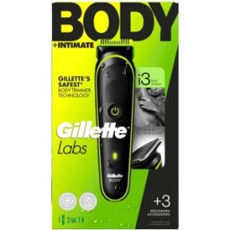 Gillette Labs I3 Body + Intimate Hair Trimmer For Men, 2 Body Combs