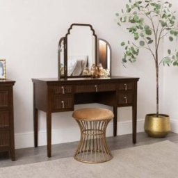 Dark Wood Reeded Dressing Table Set - Georgian Range Material: New Products