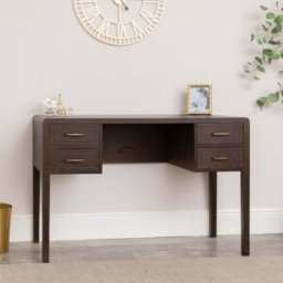 Dark Wood 4 Drawer Dressing Table - Kingsley Range Material: Furniture/Furniture Ranges/Kingsley Range