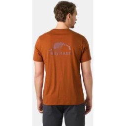 Helly Hansen Nord Graphic T-Shirt Orange 2XL - Ginger Biscuit Orange - Male