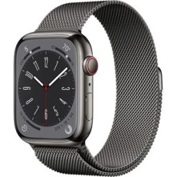 Apple Watch Series 8 (GPS + Cellular 45mm) Smart watch - Graphite Stainless Steel Case with Graphite Milanese Loop, Used - Very Good