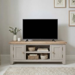 Burford 120cm TV Unit in Pebble Grey