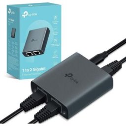 Gadcet Chadwell Heath TP-Link EH210 Ethernet Splitter – 1-to-2 Gigabit Network Switch, 1000Mbps High-Speed LAN RJ45 Splitter with USB/Ethernet Cable