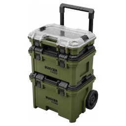 BUNKER Load-Up 3 Piece Wheeled Stacking Tool Box System IP65 Green