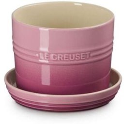 Le Creuset 14cm Stoneware Herb Planter with Tray - Rose Quartz