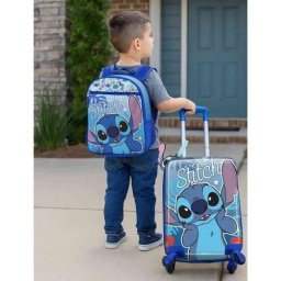 Kids 2 Piece Luggage Set Bluey | Spiderman | Stitch | Suitcase & Backpack Travel - Stitch