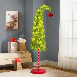 6ft Whimsical Pre-Lit Christmas Tree 150 Warm White LED Lights Indoor Decoration