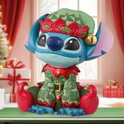 Disney Traditions Jim Shore Elf Stitch Statue 14" Christmas