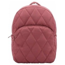 MYTAGALONGS Quilted Puffer Backpack Rucksack Laptop Travel Work Bag Lightweight - Rose