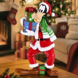 Disney 18" Christmas Figurine Mickey Minnie Goofy Light Up Musical Decoration - Goofy