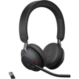 Eclat Tech Ltd Jabra Evolve2 65 Wireless PC Headset – Noise Cancelling Microsoft Teams Certified Stereo Headphones With Long-Lasting Battery – USB-A Bluetooth Adapter – Black