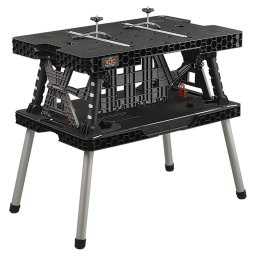 Keter V2 Folding Work Bench Table Workbench Portable Clamps 453kg Black