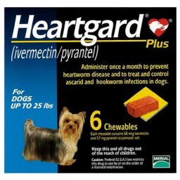 Heartgard Plus Small Dogs Up To 25lbs (Blue) 6 Doses