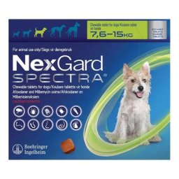 Nexgard Spectra Medium Dogs 16.5-33 Lbs Green 6 Pack