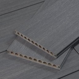 Gray Planks TruOrganics Yosemite Composite Decking,Wide Plank, Sample