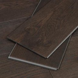 Wide Click, Water Resistant Hardwood Flooring, Dark Brown, Sample