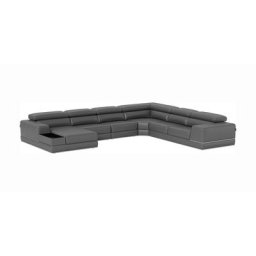 Lorenzo Extended Left Sectional Sofa Elephant Gray