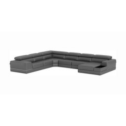 Lorenzo Extended Right Sectional Sofa Elephant Gray