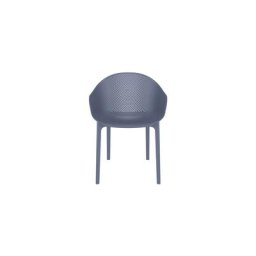 Mykonos Outdoor Dining Chair Set of 2 Dark Gray