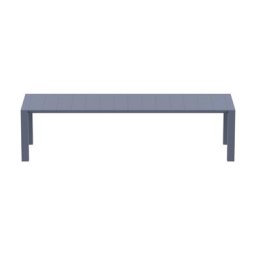 Mykonos Outdoor Dining Table 102""-118"" Dark Gray