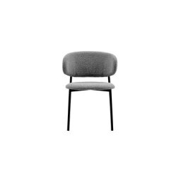 Zoya Dining Chair Gray Bouclé
