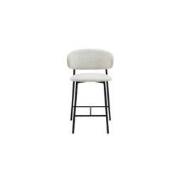 Zoya Counter Stool White Bouclé