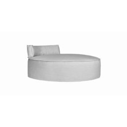 Capri Outdoor Round Lounger Gray