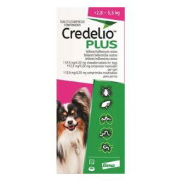 Credelio Plus For Small Dog 6.16lbs - 12.1lbs (2.8-5.5kg) 3 Chews