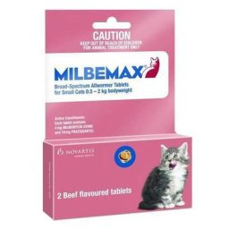Milbemax For Small Cats Up To 4.4lbs 1 Tablets
