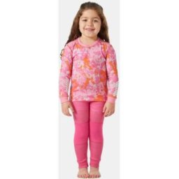 Helly Hansen Kids' Graphic Lifa® Merino Wool Base Layer Set Pink 92/2